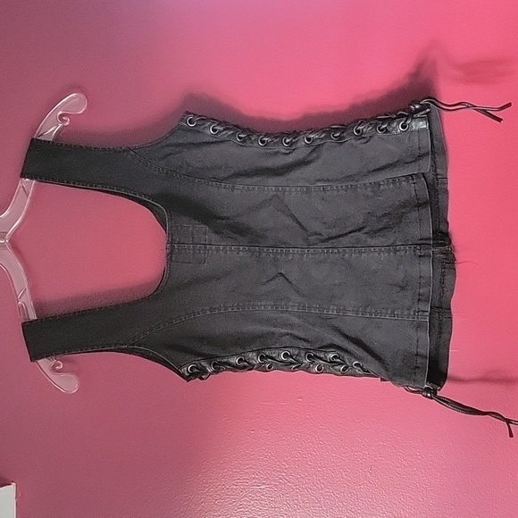 Tripp NYC Charcoal Zip-Up Tank Top - Picture 3 of 3